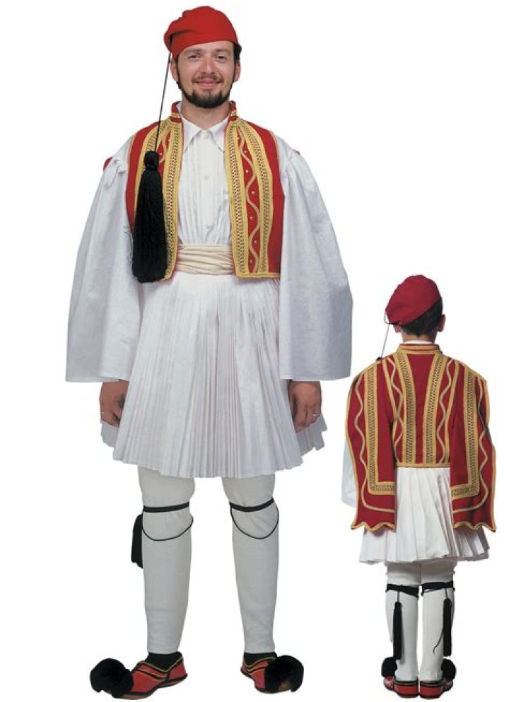 Greek Costume Evzonas Man Red — Blessed Celebration